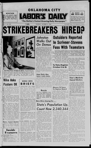 Oklahoma City Labor's Daily (Oklahoma City, Okla.), Vol. 1, No. 228, Ed. 1 Thursday, October 4, 1956