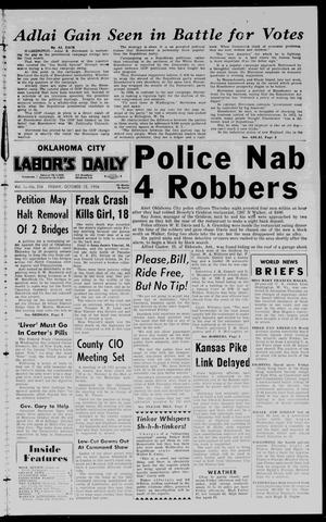 Oklahoma City Labor's Daily (Oklahoma City, Okla.), Vol. 1, No. 234, Ed. 1 Friday, October 12, 1956