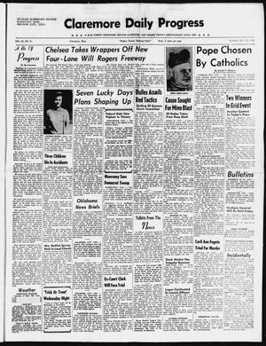 Claremore Daily Progress (Claremore, Okla.), Vol. 66, No. 91, Ed. 1 Tuesday, October 28, 1958
