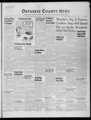 Okfuskee County News (Okemah, Okla.), Vol. 42, No. 5, Ed. 1 Thursday, November 27, 1958