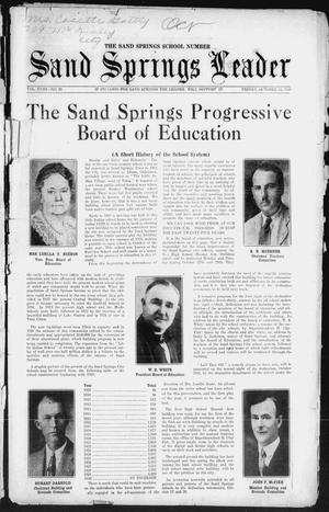 Sand Springs Leader (Sand Springs, Okla.), Vol. 18, No. 20, Ed. 1 Friday, October 24, 1930