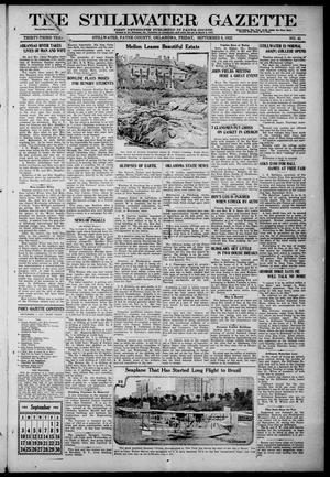 Primary view of object titled 'The Stillwater Gazette (Stillwater, Okla.), Vol. 33, No. 41, Ed. 1 Friday, September 8, 1922'.