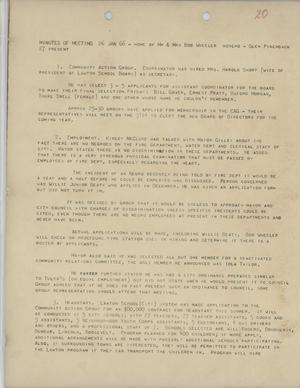 Minutes of the Group from January 26, 1966