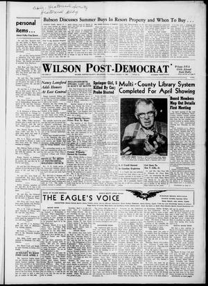 The Wilson Post-Democrat (Wilson, Okla.), Vol. 52, No. 21, Ed. 1 Thursday, March 31, 1960