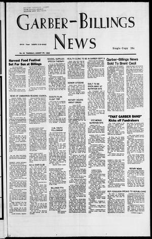 Garber-Billings News (Garber, Okla.), Vol. 84, No. 45, Ed. 1 Thursday, August 29, 1985
