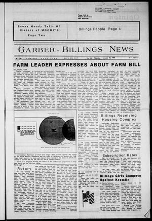 Primary view of object titled 'Garber-Billings News (Garber, Okla.), Vol. 85, No. 14, Ed. 1 Thursday, January 23, 1986'.
