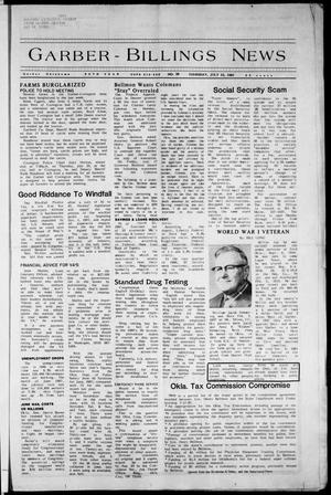 Garber-Billings News (Garber, Okla.), Vol. 86, No. 38, Ed. 1 Thursday, July 23, 1987