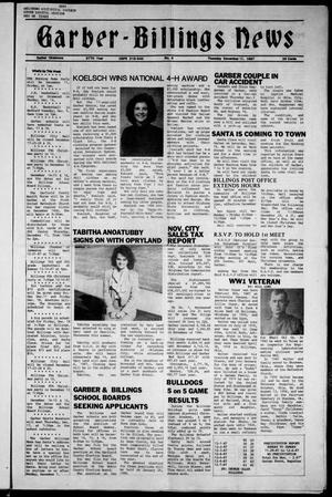 Garber-Billings News (Garber, Okla.), Vol. 87, No. 6, Ed. 1 Thursday, December 10, 1987