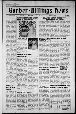 Garber-Billings News (Garber, Okla.), Vol. 87, No. 14, Ed. 1 Thursday, February 11, 1988