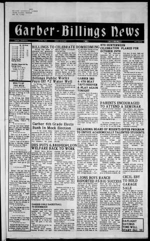 Garber-Billings News (Garber, Okla.), Vol. 87, No. 48, Ed. 1 Thursday, October 13, 1988