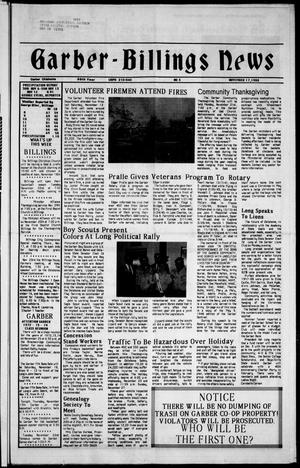 Garber-Billings News (Garber, Okla.), Vol. 88, No. 3, Ed. 1 Thursday, November 17, 1988