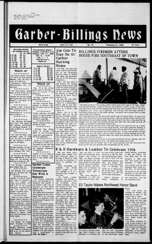 Garber-Billings News (Garber, Okla.), Vol. 88, No. 16, Ed. 1 Thursday, February 15, 1990
