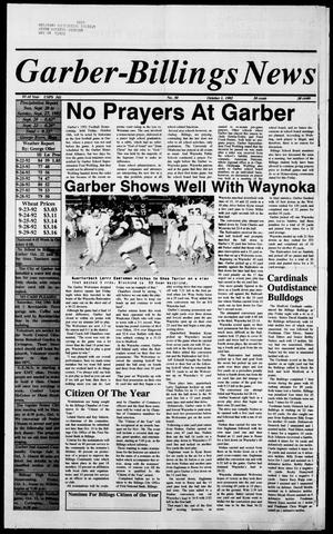 Garber-Billings News (Garber, Okla.), Vol. 93, No. 50, Ed. 1 Thursday, October 1, 1992