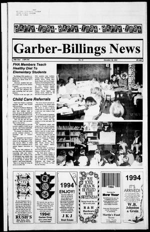 Primary view of object titled 'Garber-Billings News (Garber, Okla.), Vol. 94, No. 11, Ed. 1 Thursday, December 30, 1993'.