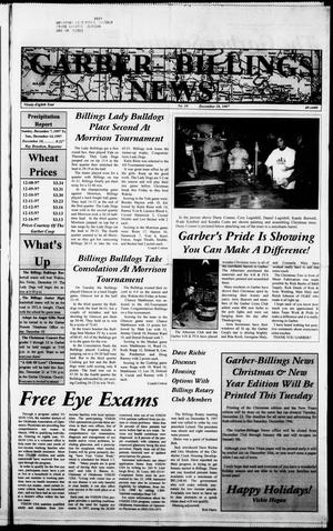 Primary view of object titled 'Garber Billings News (Garber, Okla.), Vol. 98, No. 10, Ed. 1 Thursday, December 18, 1997'.