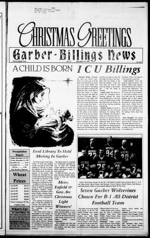 Primary view of object titled 'Garber Billings News (Garber, Okla.), Vol. 98, No. 11, Ed. 1 Tuesday, December 23, 1997'.