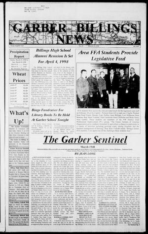 Garber Billings News (Garber, Okla.), Vol. 98, No. 23, Ed. 1 Thursday, March 19, 1998