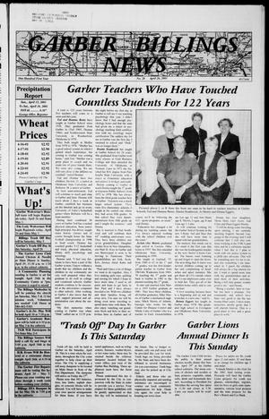 Garber Billings News (Garber, Okla.), Vol. 101, No. 28, Ed. 1 Thursday, April 26, 2001