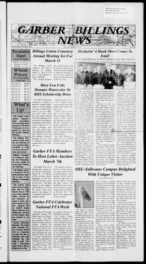 Garber Billings News (Garber, Okla.), Vol. 112, No. 18, Ed. 1 Thursday, March 1, 2012