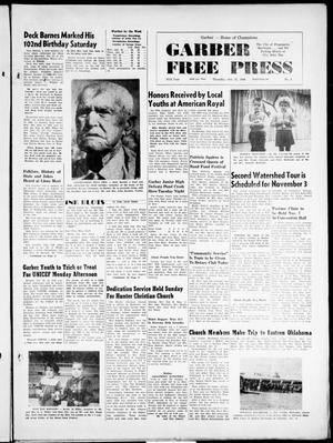 Garber Free Press (Garber, Okla.), Vol. 67, No. 3, Ed. 1 Thursday, October 27, 1966