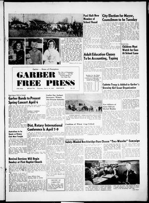 Garber Free Press (Garber, Okla.), Vol. 67, No. 25, Ed. 1 Thursday, March 30, 1967
