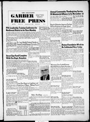 Garber Free Press (Garber, Okla.), Vol. 68, No. 6, Ed. 1 Thursday, November 16, 1967