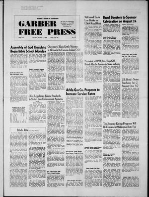 Garber Free Press (Garber, Okla.), Vol. 68, No. 43, Ed. 1 Thursday, August 1, 1968