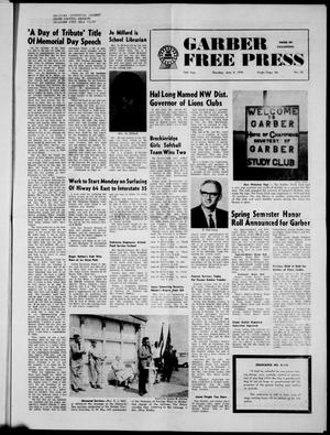 Garber Free Press (Garber, Okla.), Vol. 70, No. 35, Ed. 1 Thursday, June 4, 1970