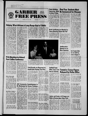 Garber Free Press (Garber, Okla.), Vol. 70, No. 43, Ed. 1 Thursday, July 30, 1970