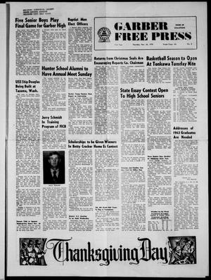 Garber Free Press (Garber, Okla.), Vol. 71, No. 8, Ed. 1 Thursday, November 26, 1970