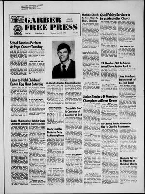 Garber Free Press (Garber, Okla.), Vol. 72, No. 26, Ed. 1 Thursday, March 30, 1972