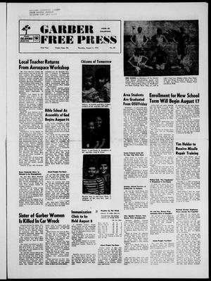 Garber Free Press (Garber, Okla.), Vol. 72, No. 44, Ed. 1 Thursday, August 3, 1972