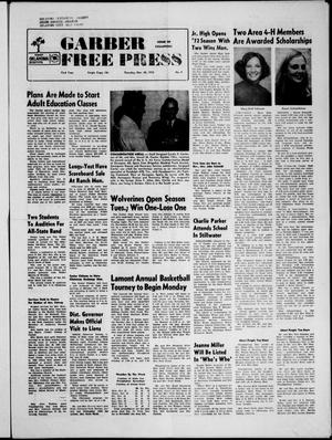 Garber Free Press (Garber, Okla.), Vol. 73, No. 9, Ed. 1 Thursday, November 30, 1972