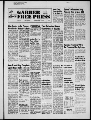 Garber Free Press (Garber, Okla.), Vol. 73, No. 21, Ed. 1 Thursday, February 22, 1973