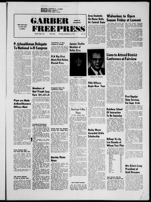 Primary view of object titled 'Garber Free Press (Garber, Okla.), Vol. 73, No. 49, Ed. 1 Thursday, September 6, 1973'.