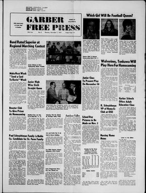 Garber Free Press (Garber, Okla.), Vol. 74, No. 5, Ed. 1 Thursday, November 1, 1973