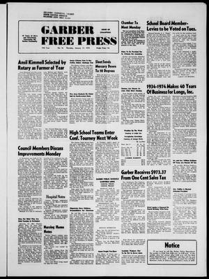 Garber Free Press (Garber, Okla.), Vol. 74, No. 16, Ed. 1 Thursday, January 17, 1974
