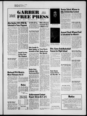 Garber Free Press (Garber, Okla.), Vol. 74, No. 21, Ed. 1 Thursday, February 21, 1974