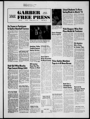 Garber Free Press (Garber, Okla.), Vol. 74, No. 27, Ed. 1 Thursday, April 4, 1974