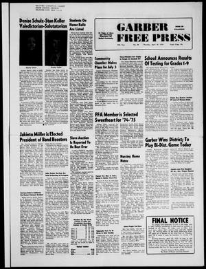 Garber Free Press (Garber, Okla.), Vol. 74, No. 29, Ed. 1 Thursday, April 18, 1974