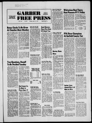 Garber Free Press (Garber, Okla.), Vol. 74, No. 50, Ed. 1 Thursday, September 12, 1974