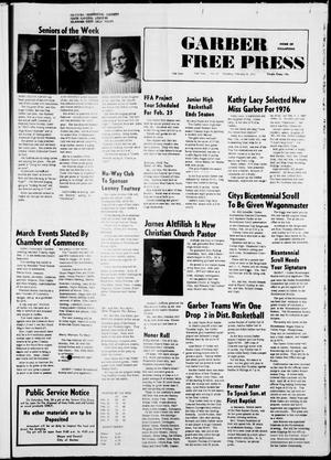 Garber Free Press (Garber, Okla.), Vol. 76, No. 20, Ed. 1 Thursday, February 19, 1976
