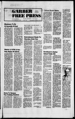 Primary view of object titled 'Garber Free Press (Garber, Okla.), Vol. 83, No. 45, Ed. 1 Thursday, September 6, 1984'.