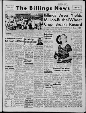 Primary view of object titled 'The Billings News (Billings, Okla.), Vol. 67, No. 30, Ed. 1 Wednesday, June 24, 1964'.