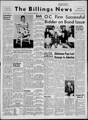 The Billings News (Billings, Okla.), Vol. 68, No. 7, Ed. 1 Wednesday, January 13, 1965