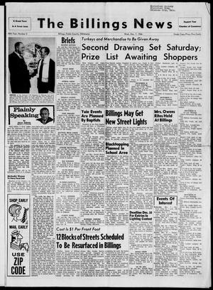 The Billings News (Billings, Okla.), Vol. 70, No. 2, Ed. 1 Wednesday, December 7, 1966