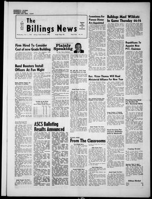 The Billings News (Billings, Okla.), Vol. 72, No. 43, Ed. 1 Wednesday, October 1, 1969