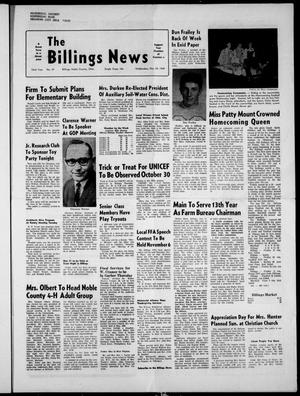 The Billings News (Billings, Okla.), Vol. 72, No. 47, Ed. 1 Wednesday, October 29, 1969
