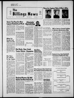 The Billings News (Billings, Okla.), Vol. 73, No. 11, Ed. 1 Wednesday, February 18, 1970