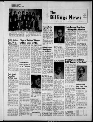 Primary view of object titled 'The Billings News (Billings, Okla.), Vol. 73, No. 21, Ed. 1 Wednesday, April 29, 1970'.